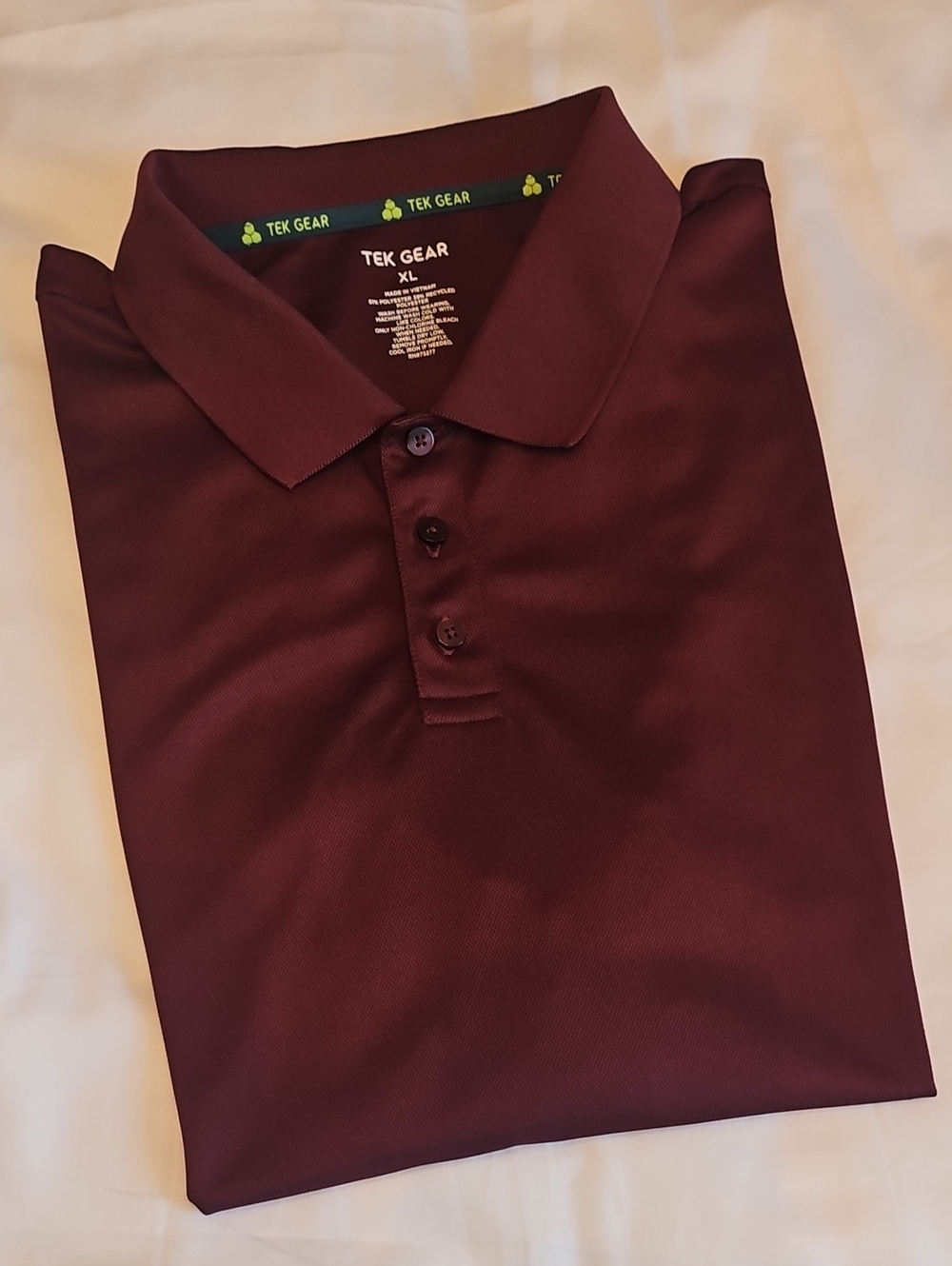 tek gear Men's Burgundy Polo Shirt